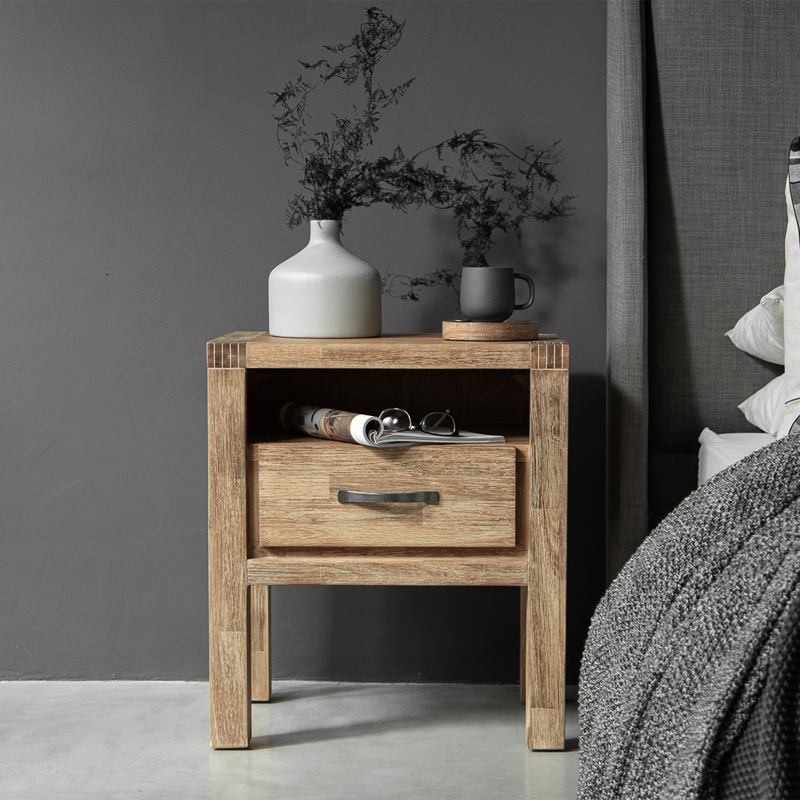 Acacia Wood Pedestal Table