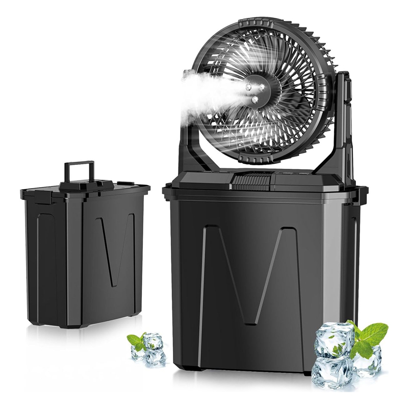 9L Portable Rechargeable Spray Mist Fan and Power Bank