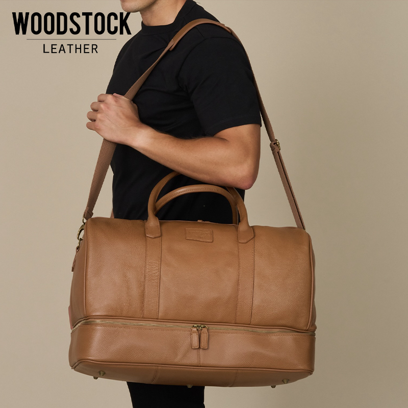 Genuine Leather Sterling Double-Layer Weekender Bag