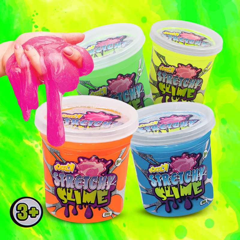 72% off on OOOZY 3x Assorted Stretchy Slimes | OneDayOnly