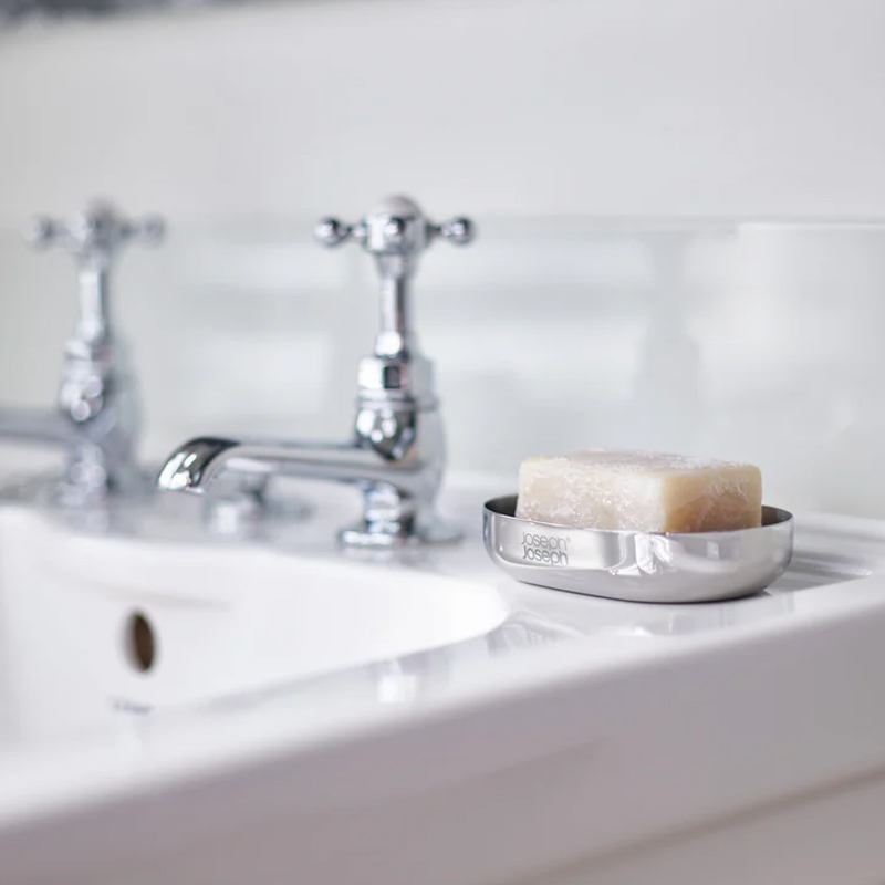 EasyStore™ Luxe Stainless-Steel Soap Dish