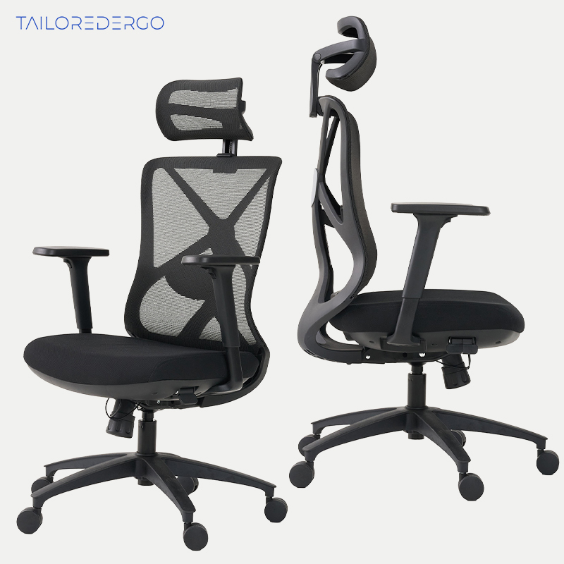 Ergonomic Fully Adjustable Office Chair with Line Control Mechanism