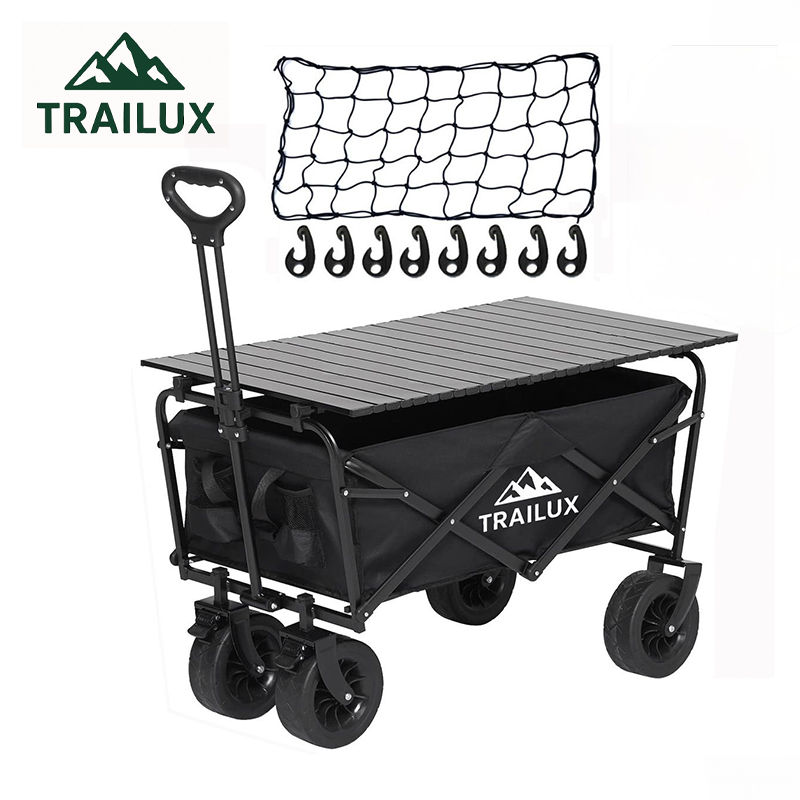 Foldable Outdoor Wagon with Double Brakes