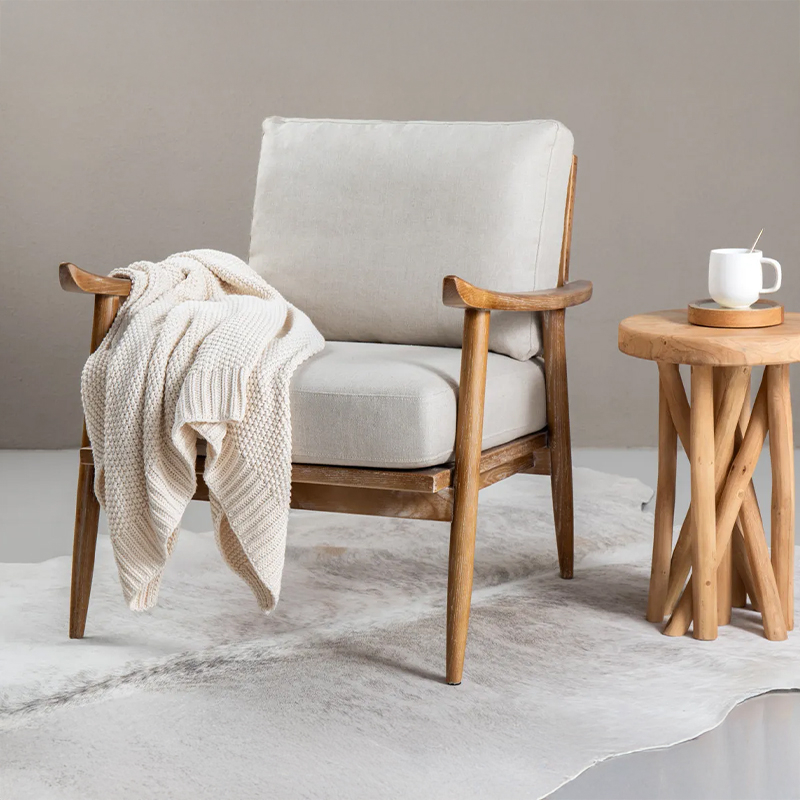 Plush Polyester Armchair