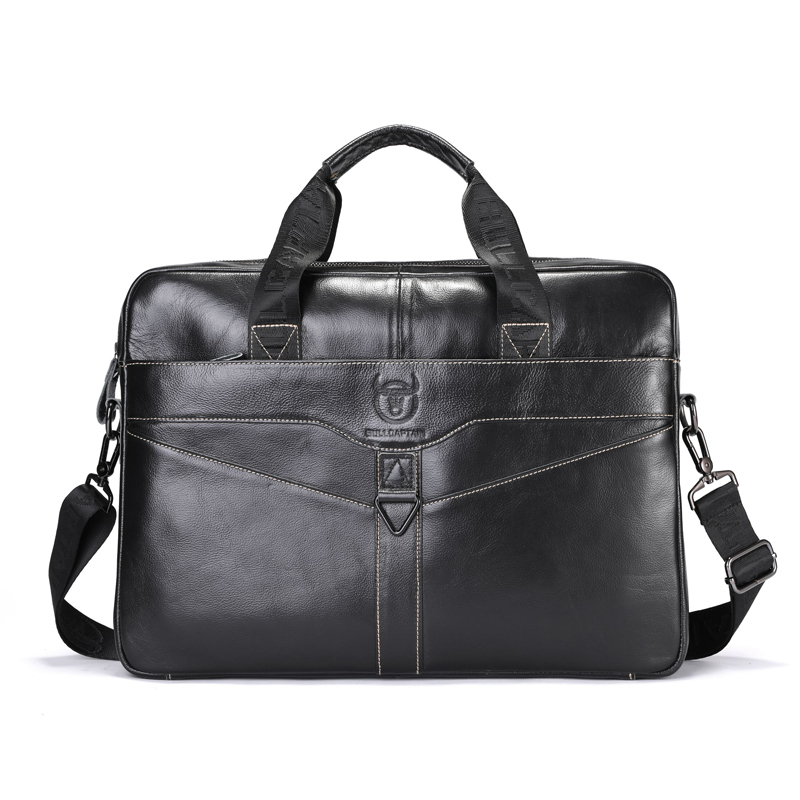 Genuine Leather Front Ring Laptop Bag
