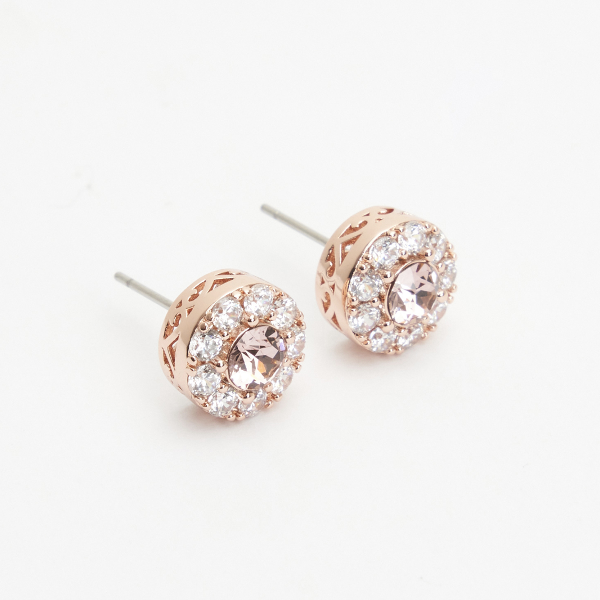 Pave Stud Earrings with Swarovski Crystals