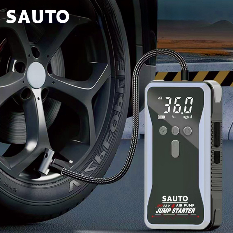 SAUTO 10400mAh Air Compressor and Jump Starter with LED Light — R999 on OneDayOnly (was R1500)