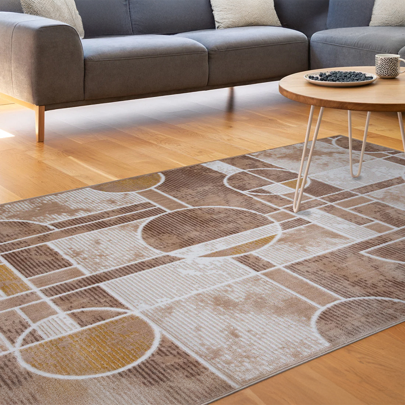Darius Geometric Globe Neutral Rug