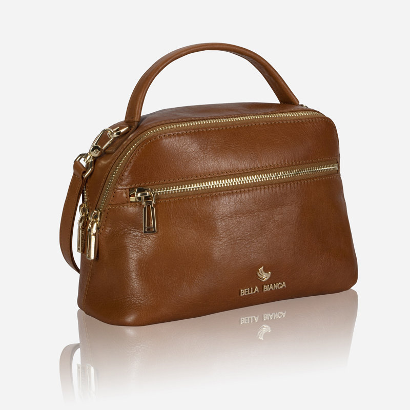 Genuine Leather Beryl Barrel Handbag