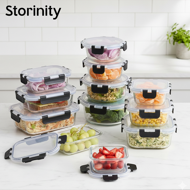 24 or 32-Piece Air Tight Glass Storage Containers