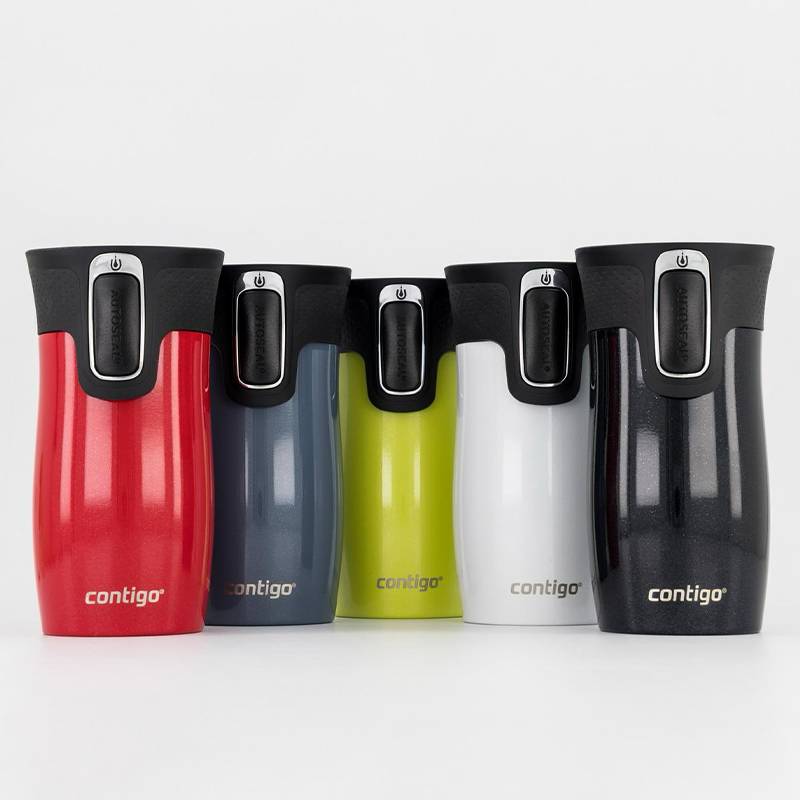 300ml West Loop Autoseal Mini Stainless Steel Travel Mug