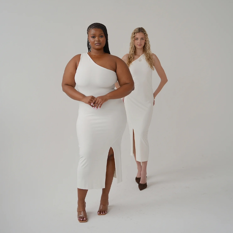 Ladies White Evening Event Dress