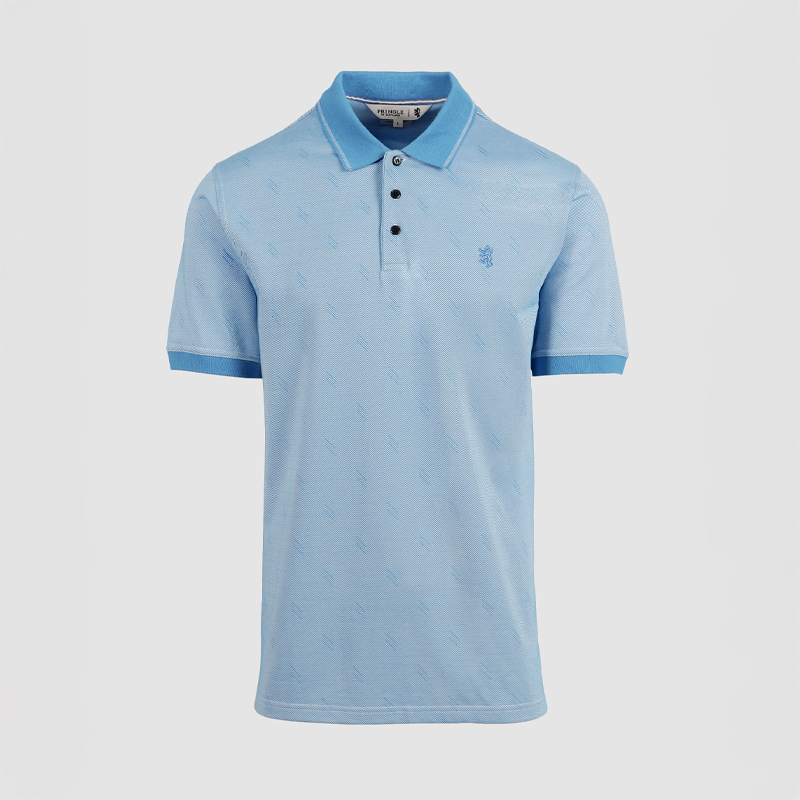 Men's Dean Striped Jacquard Blue Golfer