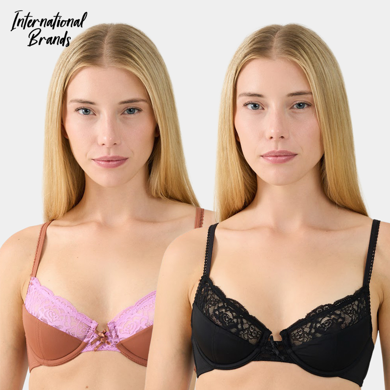 2x Sabrina Lace Lightly Lined Bras