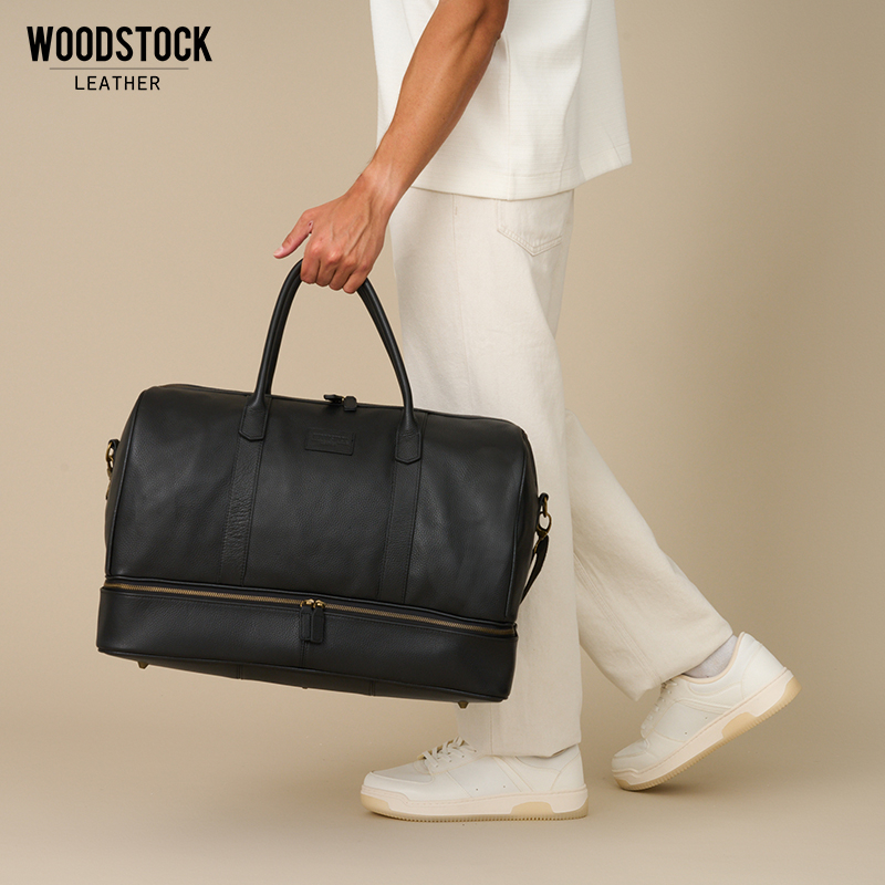 Genuine Leather Sterling Double-Layer Weekender Bag