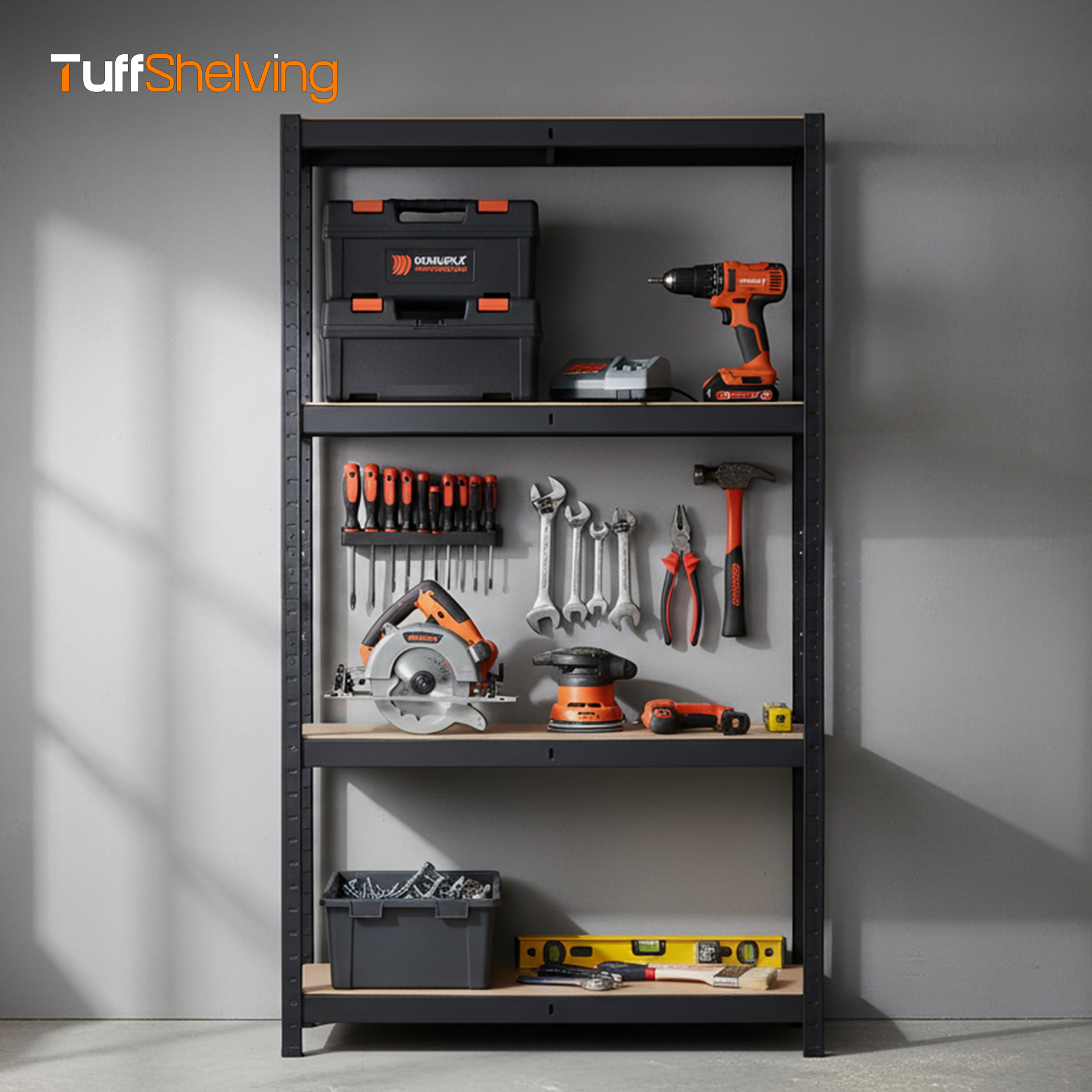 5-Tier Heavy Duty Adjustable Steel Shelf