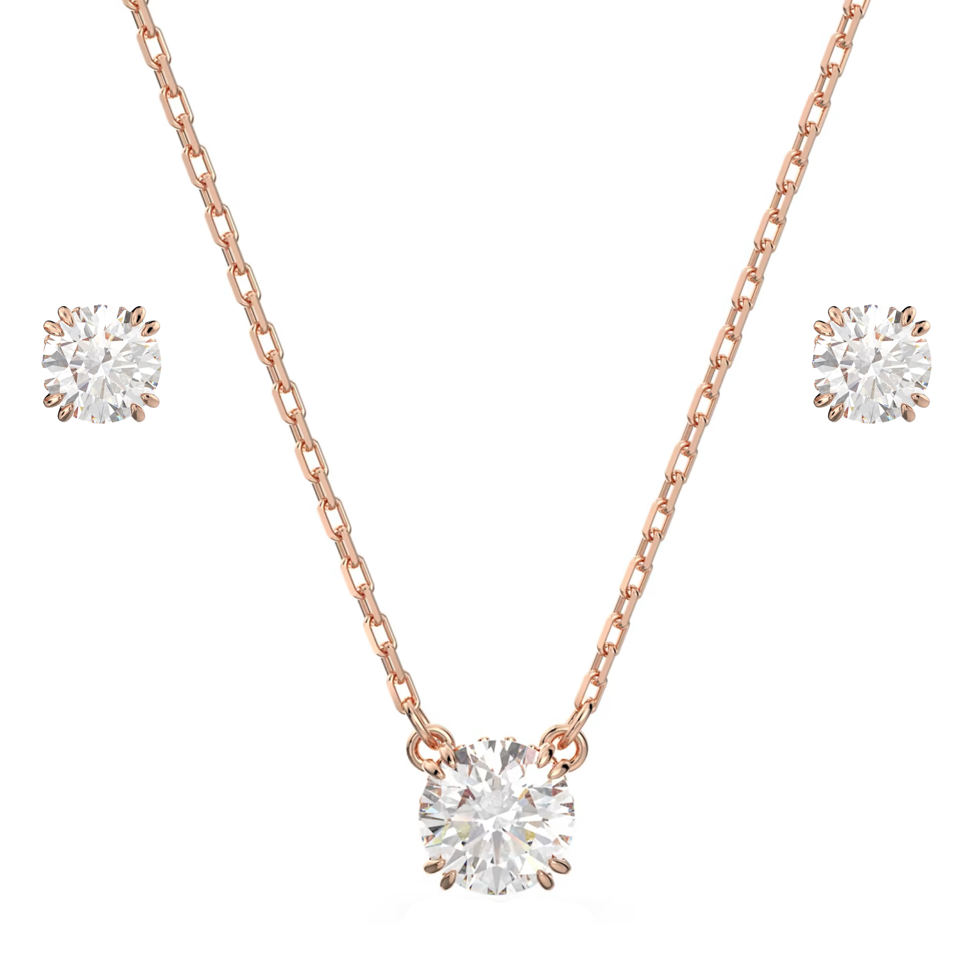 Mina Necklace & Studs with Swarovski Crystals