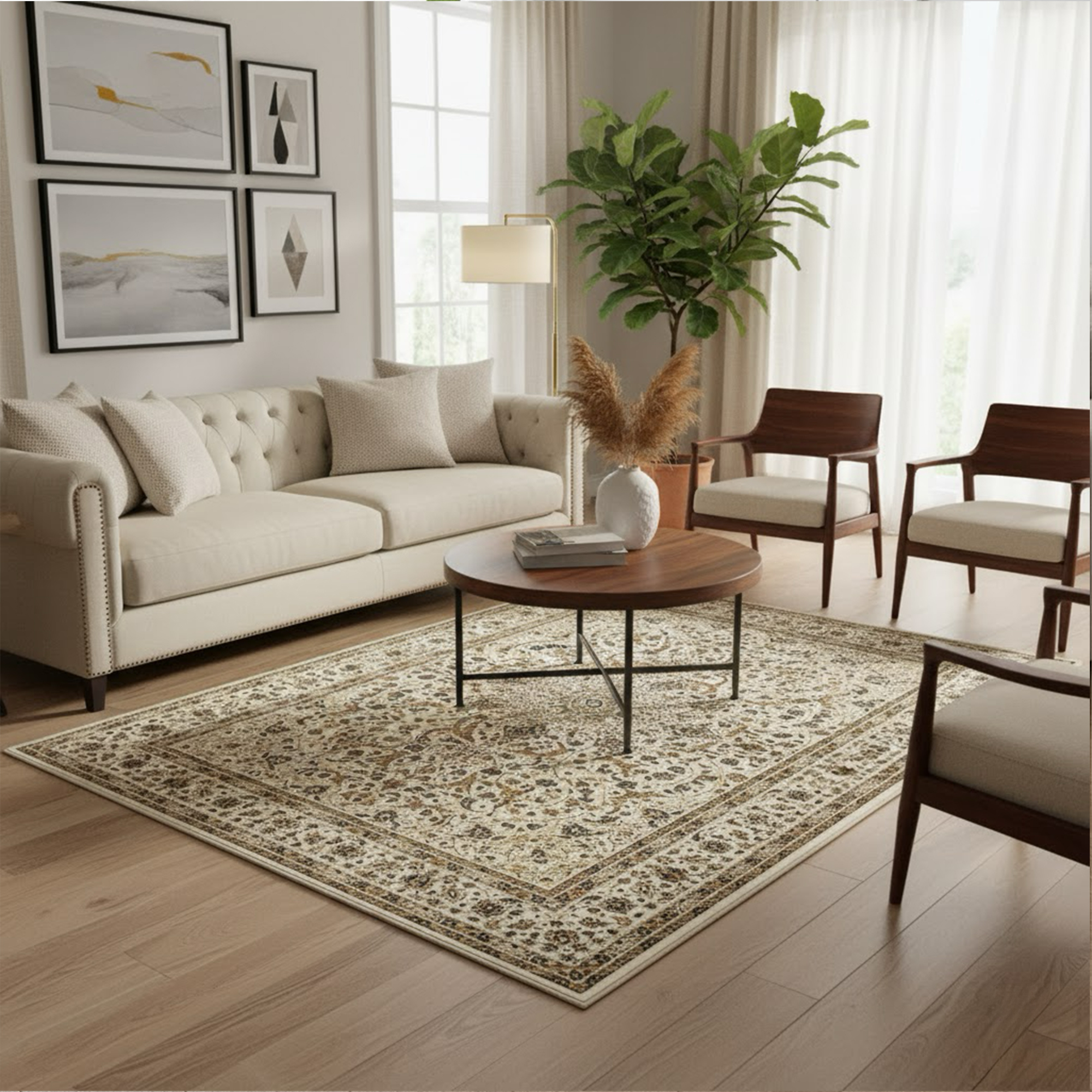 Valencia Classic Open Field Motif Rug