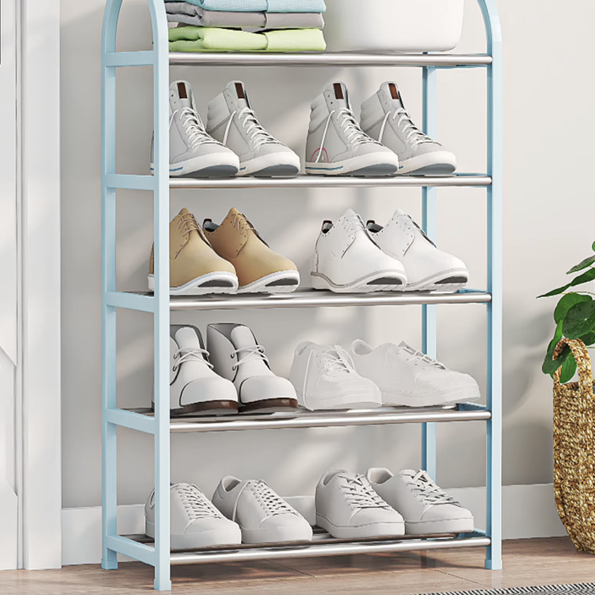 2x 5-Tier Shoe Racks