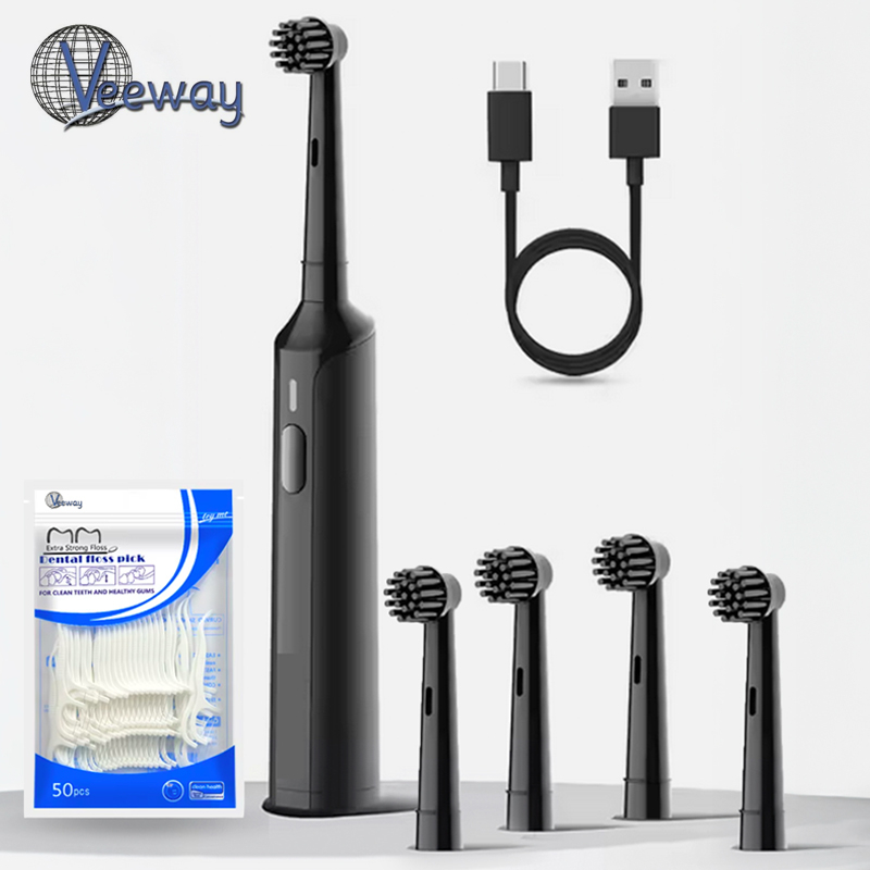 Sonic Rotary Toothbrush with 4 Heads and 50's Dental Picks