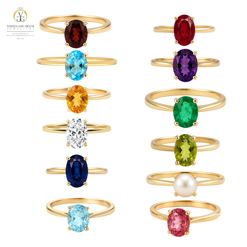 9ct Gold Birthstone Ring