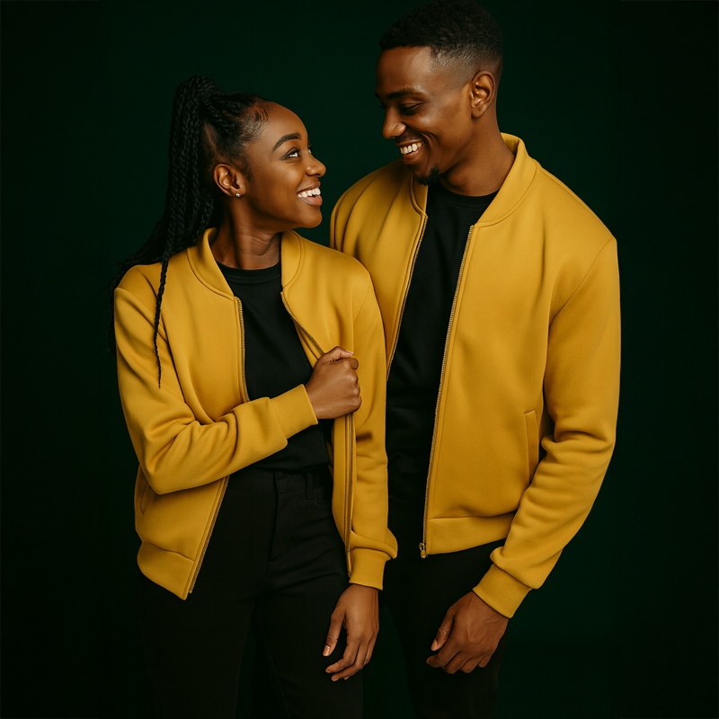 Unisex Mustard Bomber Jacket