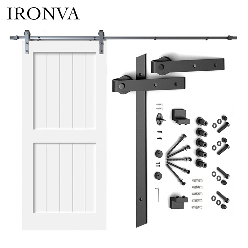 2m Carbon Steel Sliding Roller Barn Door Kit