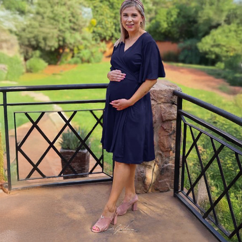 Ladies Wrap Dress With Pockets