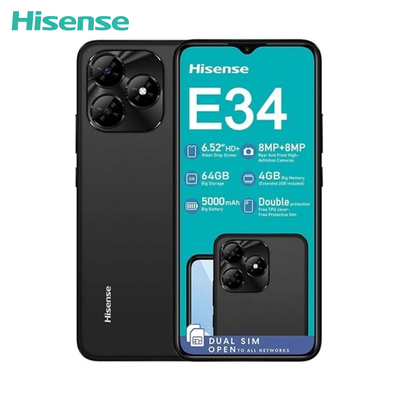 64GB E34 4G LTE Dual Sim Black Smartphone
