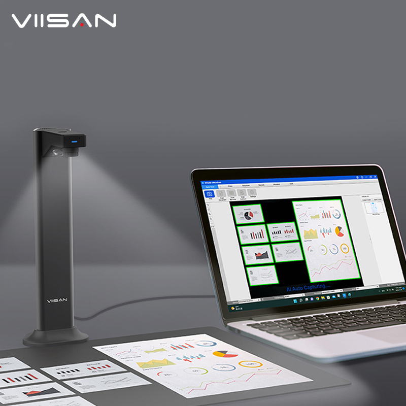 Asymmetric Full-Coverage Lighting Technology Document Camera/Visualizer (Model: DL8)