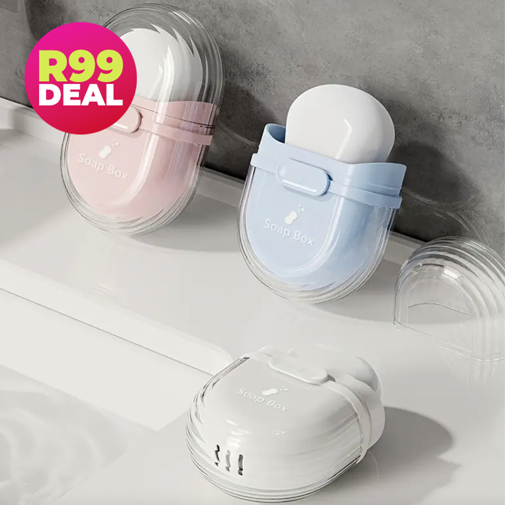 Portable Soap Container with Drainage Tray