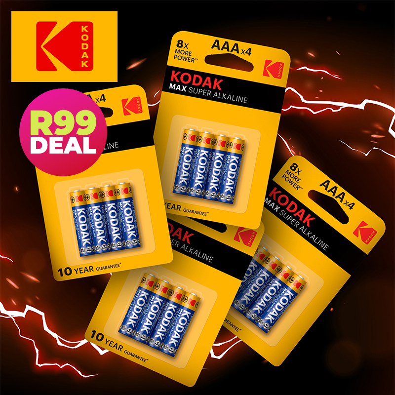 4x 4's AAA Max Super Alkaline Batteries