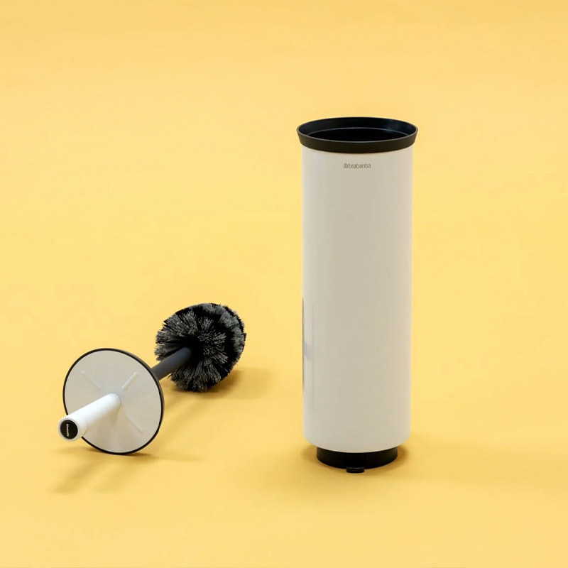 Toilet Brush and Holder with Steel Handle