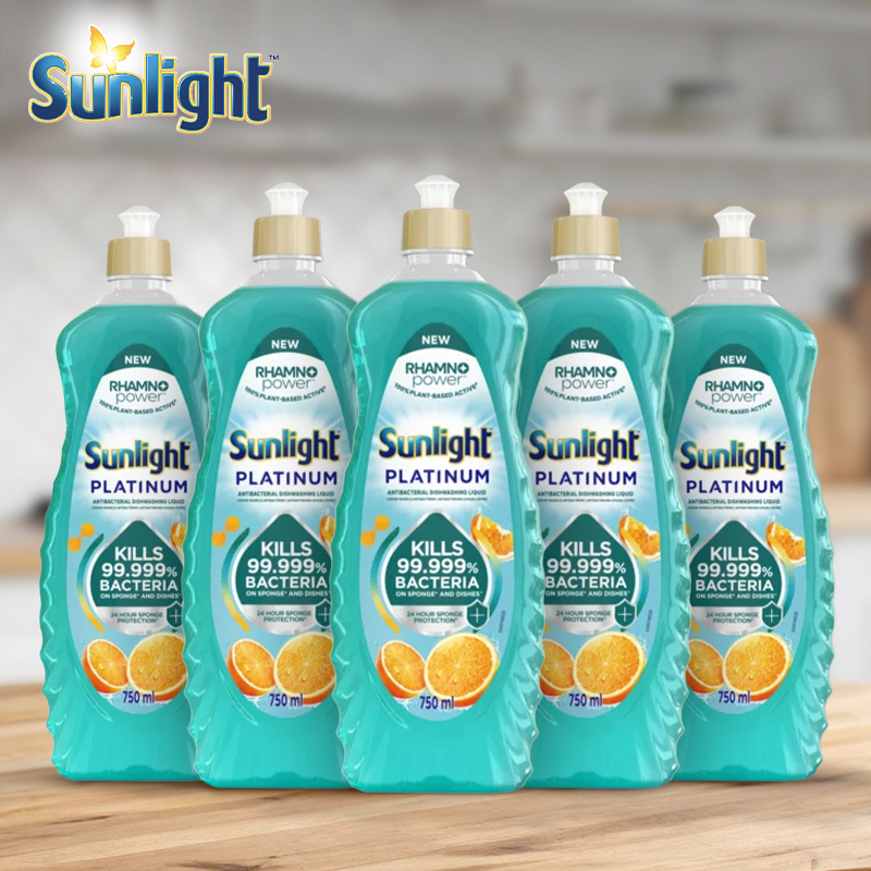 5x 750ml Platinum Dishwashing Liquids
