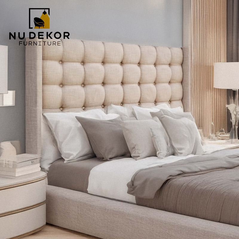 Benno Button Winged Headboard