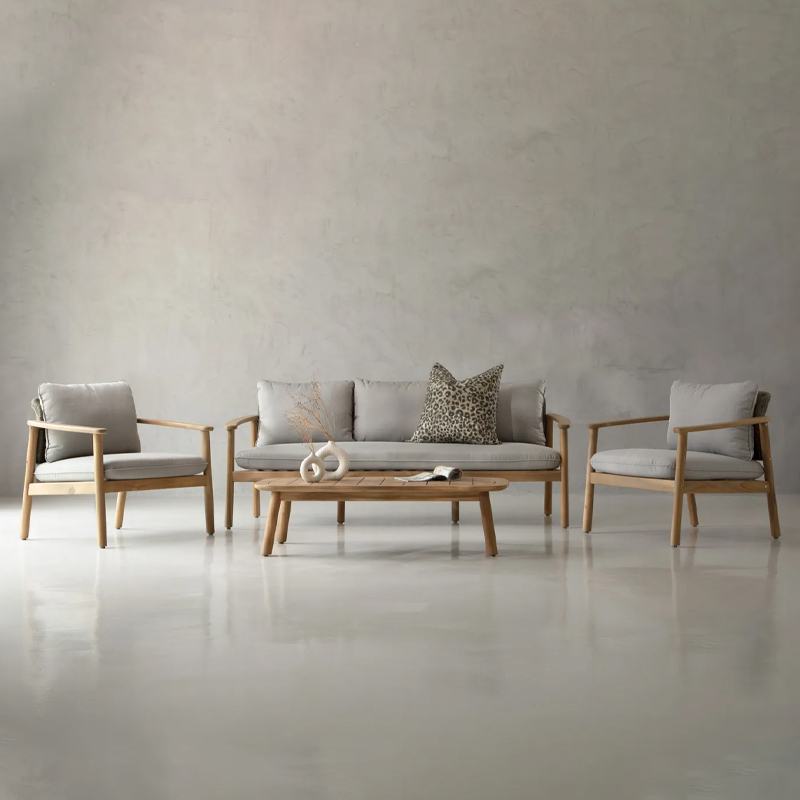 Acacia Wood Patio Lounge Set