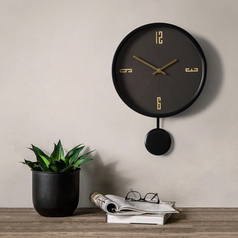 Wooden Ebony Wall Clock