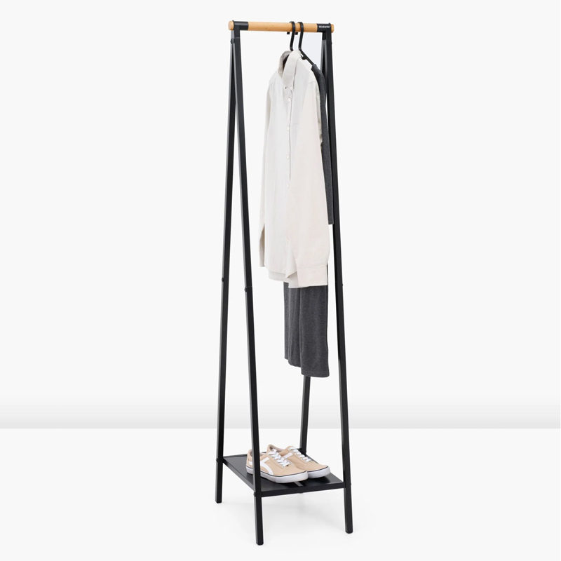 Compact Black Linn Clothes Rack