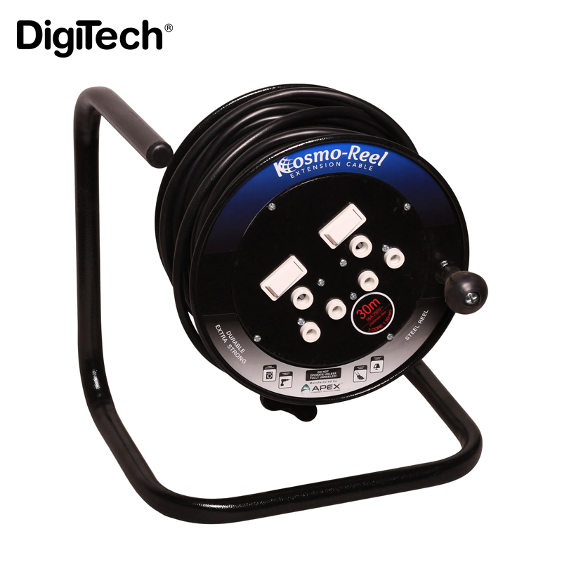 16A 30m Electrical Extension Reel with Extension Cord