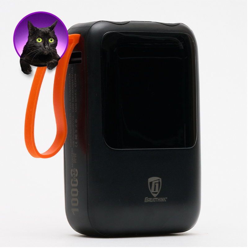 22.5W PD Fast Charging Power Bank with Built in Cables and Torch