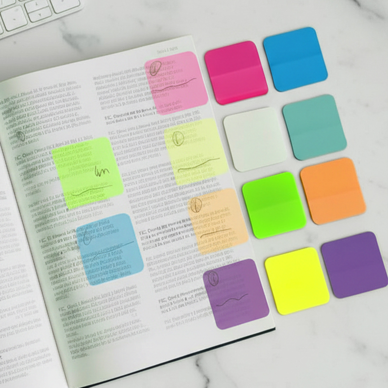 24x 20's Transparent Coloured Sticky Notes