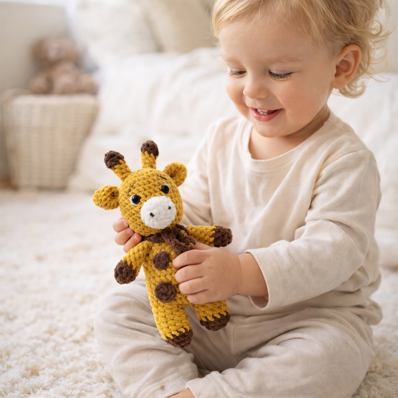 Jerry the Giraffe Plush Crochet Teddy
