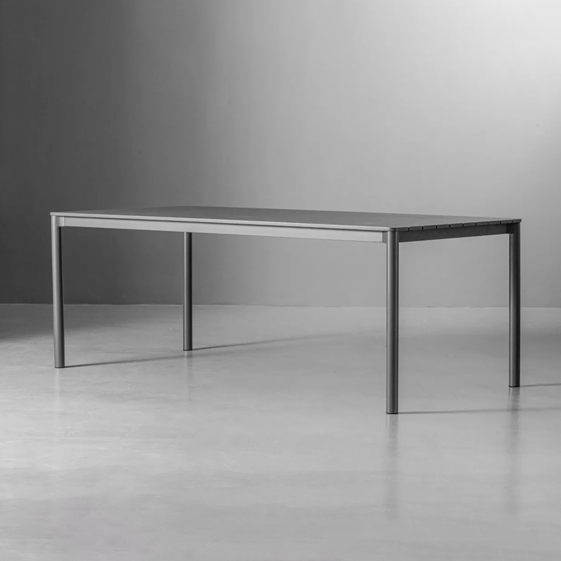 2m Charcoal Patio Dining Table