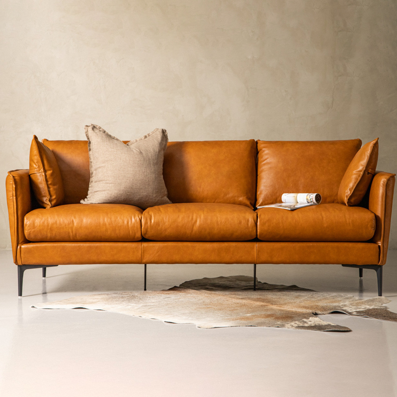 3-Seater Leather Couch