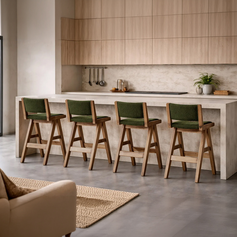 Solid Reclaimed Pine Counter Bar Chair