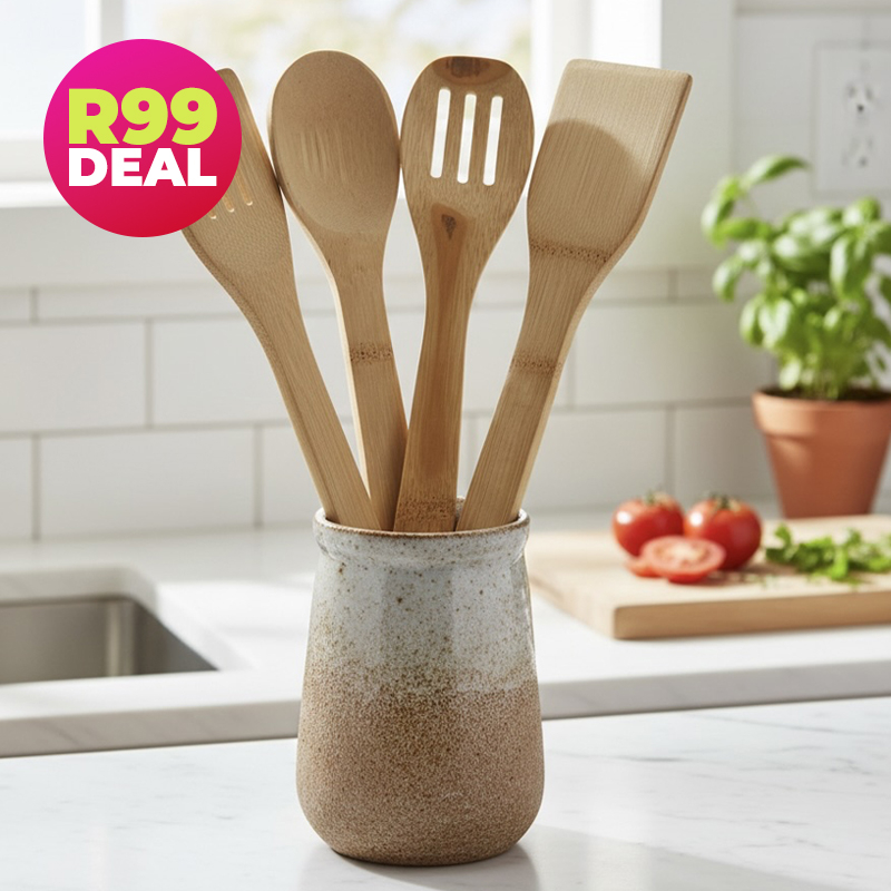 4-Piece Bamboo Utensil Set
