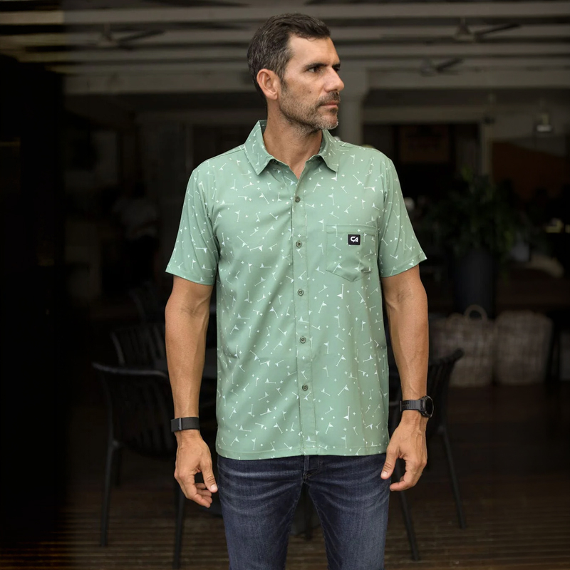 Men's Patterned Short Sleeve Shirt