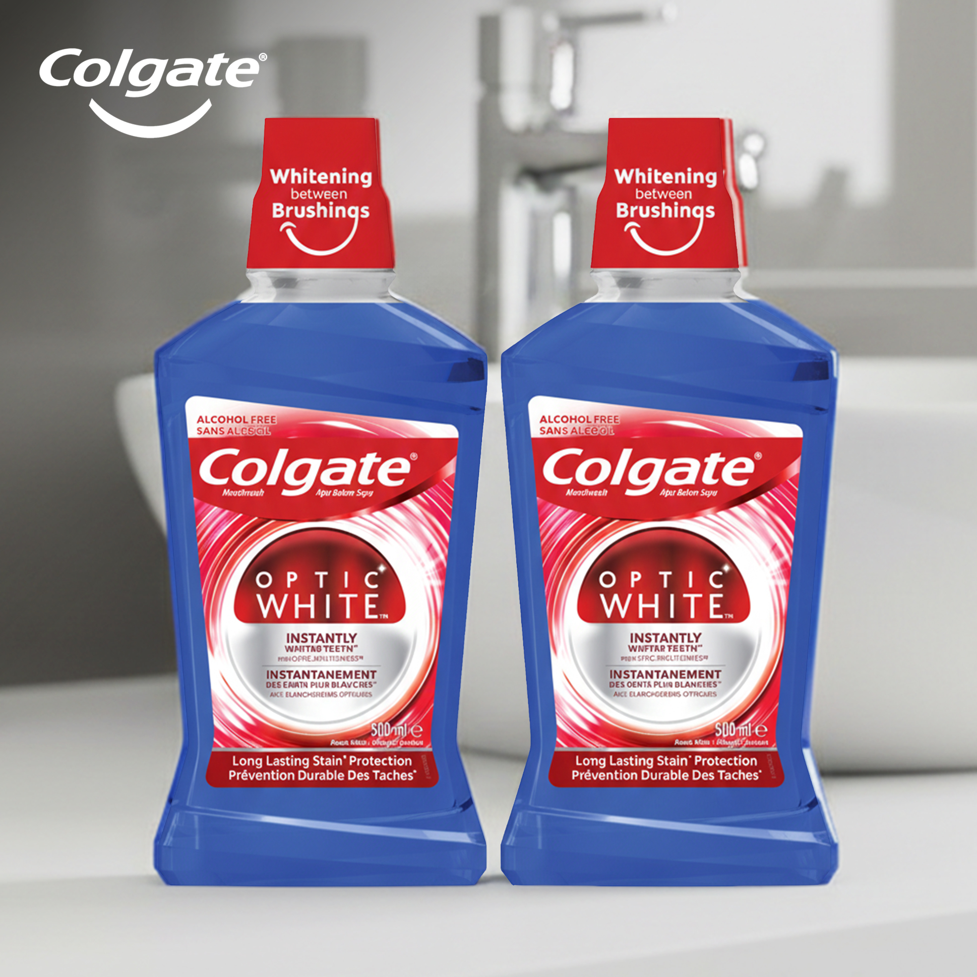 2x 500ml Optic White Mouthwashes