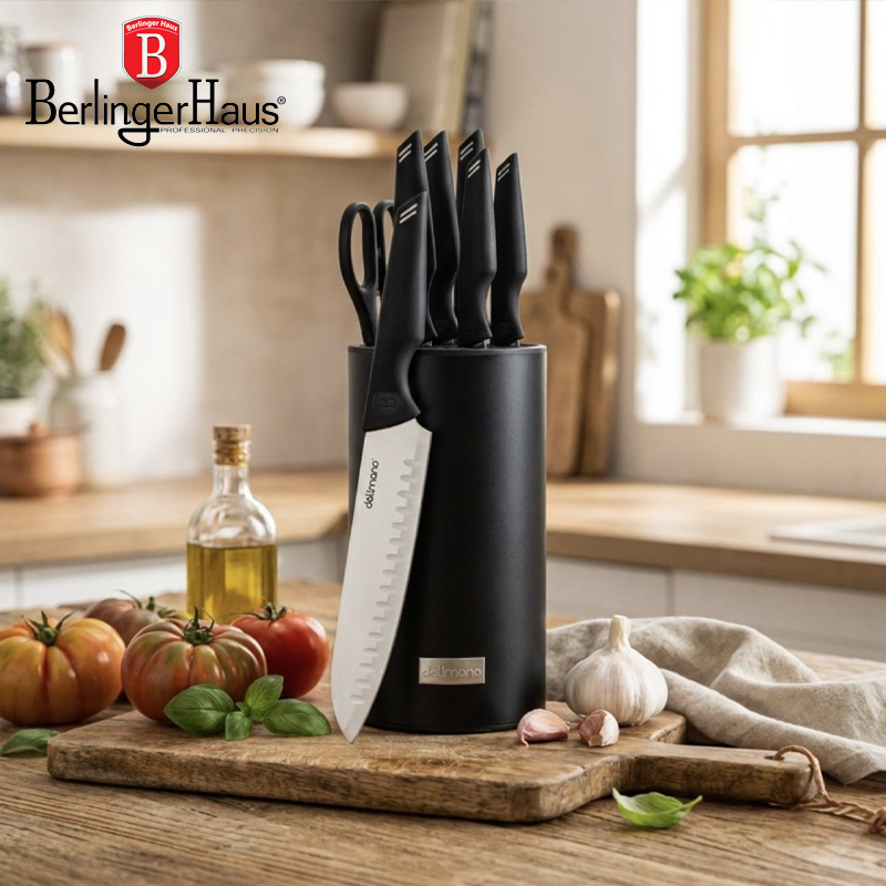 6-Piece Delimano Stainless Steel Knife Set with Stand