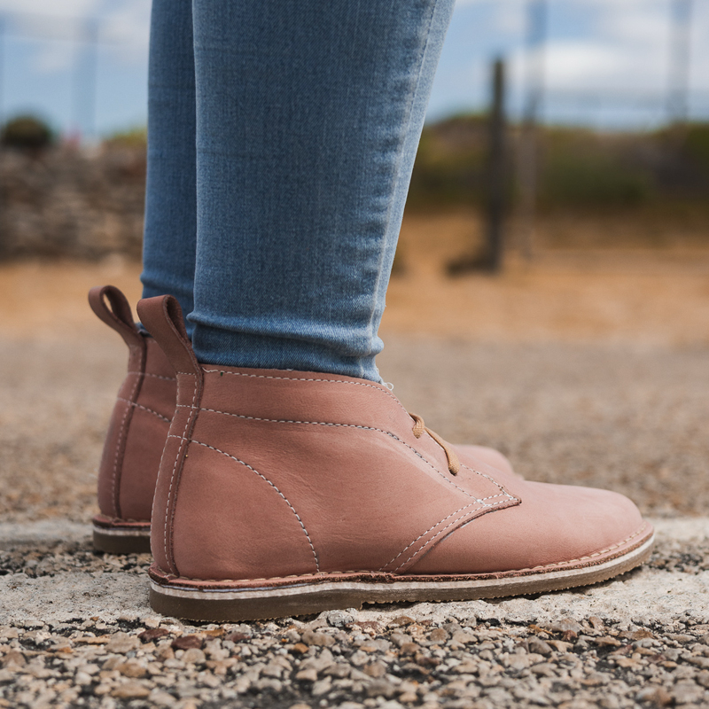Ladies Genuine Suede Pink Boots